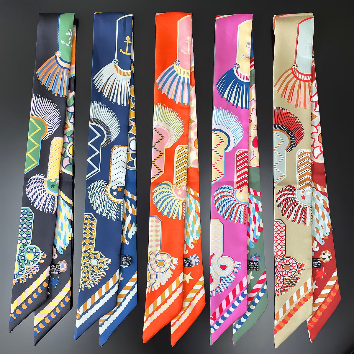 Face Scarf Mask - Brand Design Twill 100% Silk Scarf