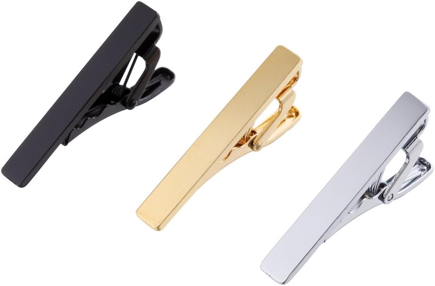Tie Clip Silver - Men's Skinny Tie Clip Set 3