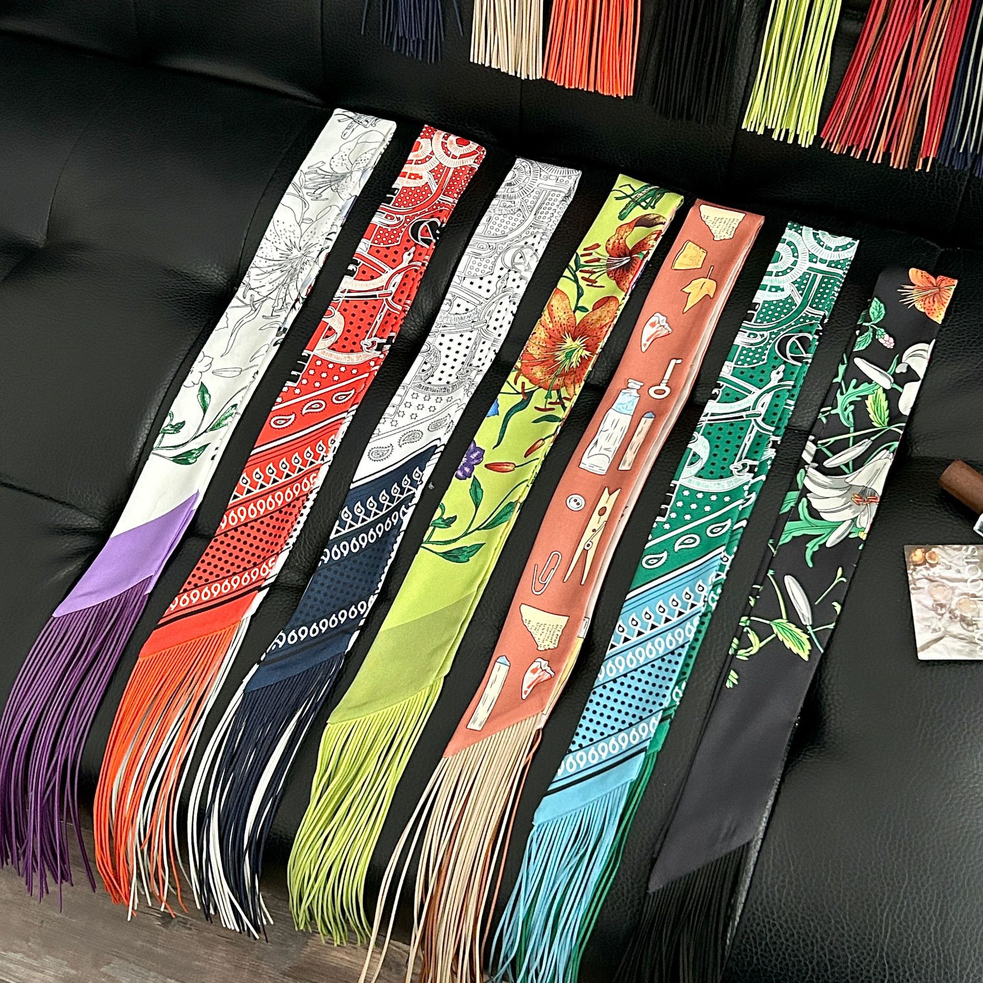 Luxury Tassel Skinny Scarf for - Face Scarf Mask reseña y precio