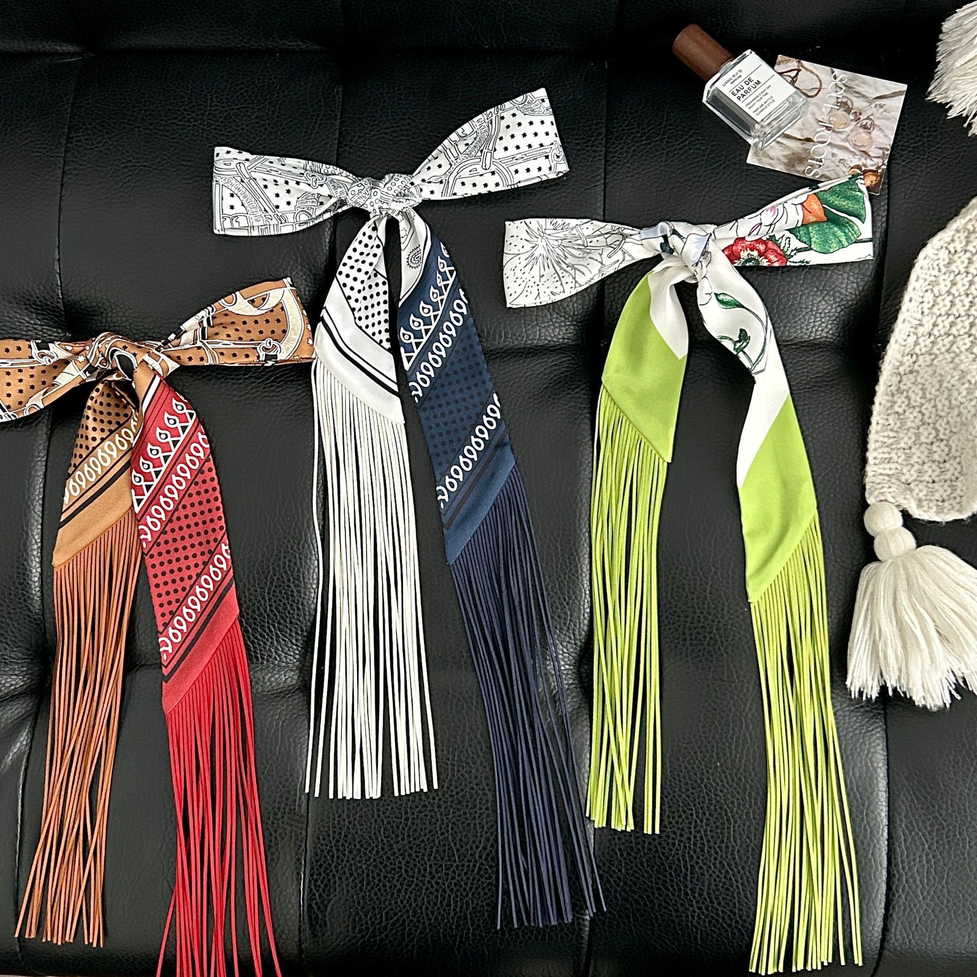 Luxury Tassel Skinny Scarf for - Face Scarf Mask reseña y precio