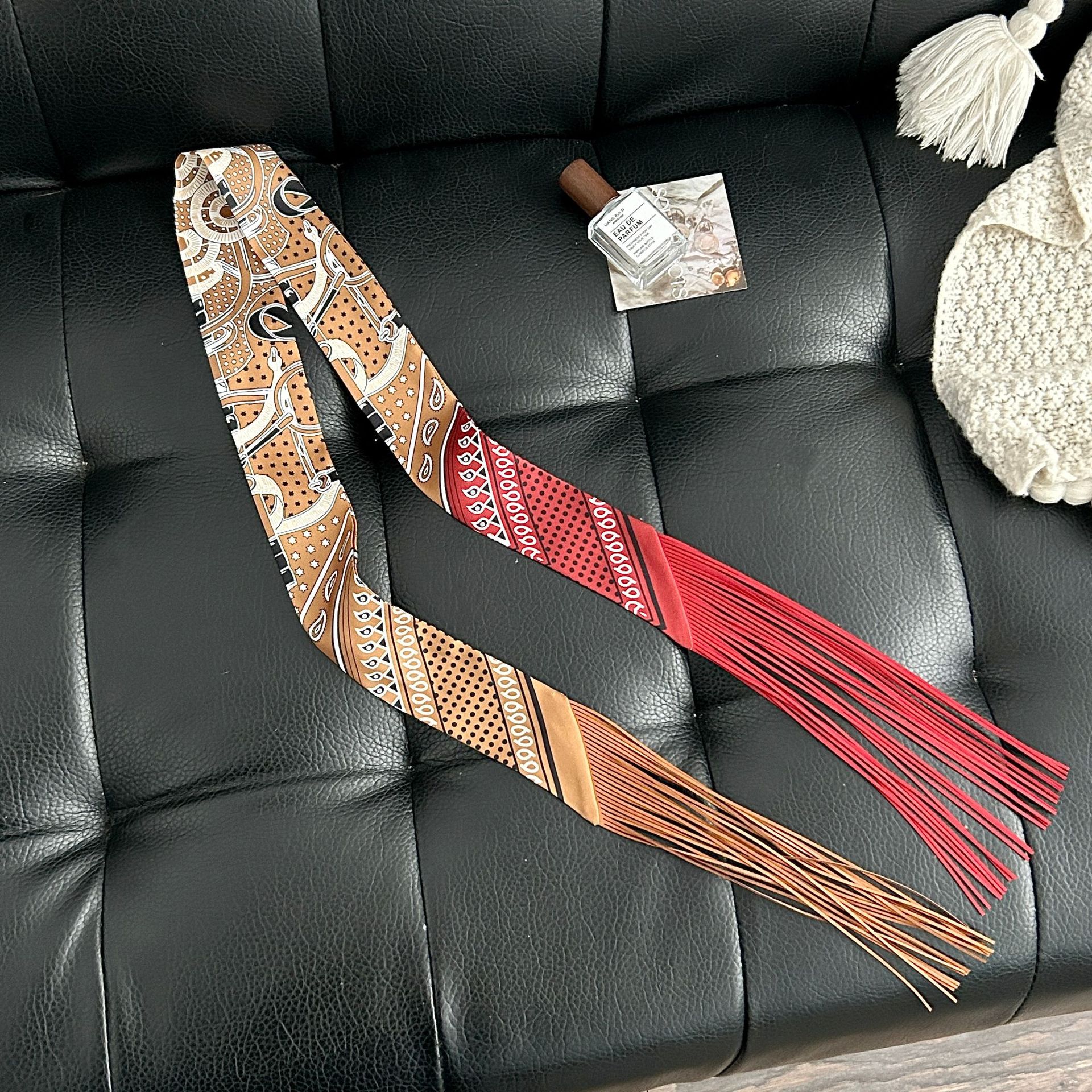 Luxury Tassel Skinny Scarf for - Face Scarf Mask reseña y precio