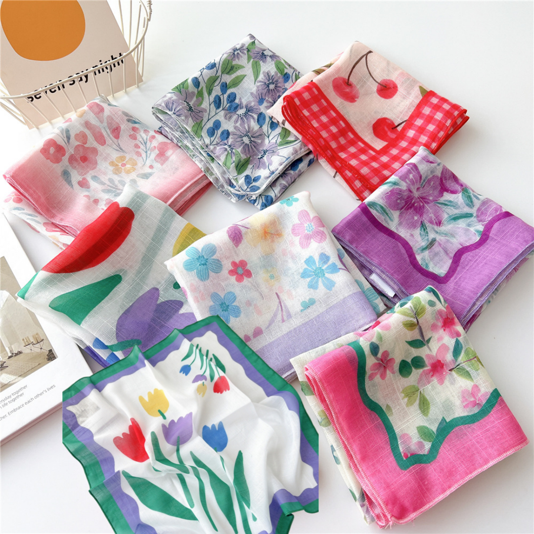 Spring Autumn Scarf Chic Fashi - Bandana Cotton reseña y precio