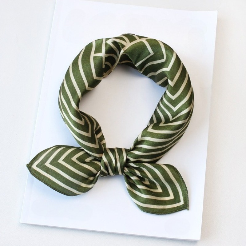 100% Pure Silk Scarf Women Hij - Silk Tie Striped reseña y precio