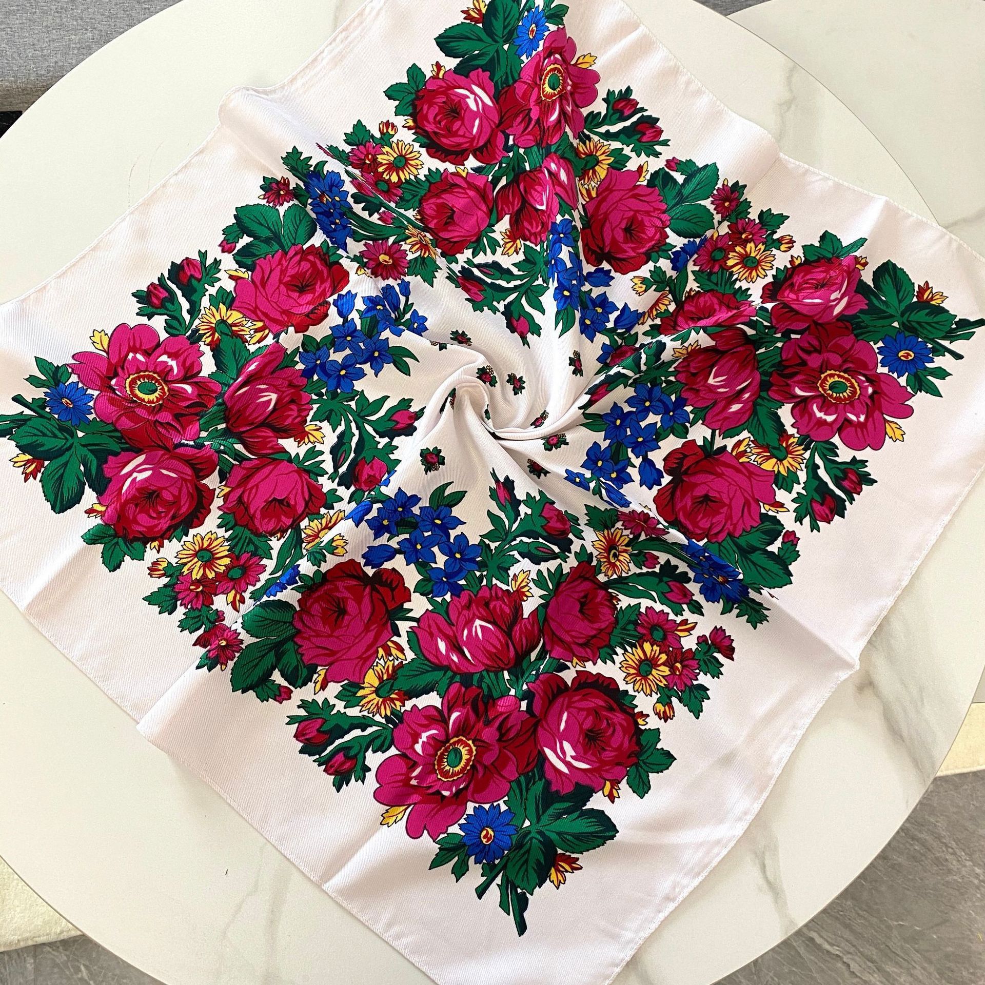 70*70cm Russian Floral Square  - Bandana Cotton reseña y precio