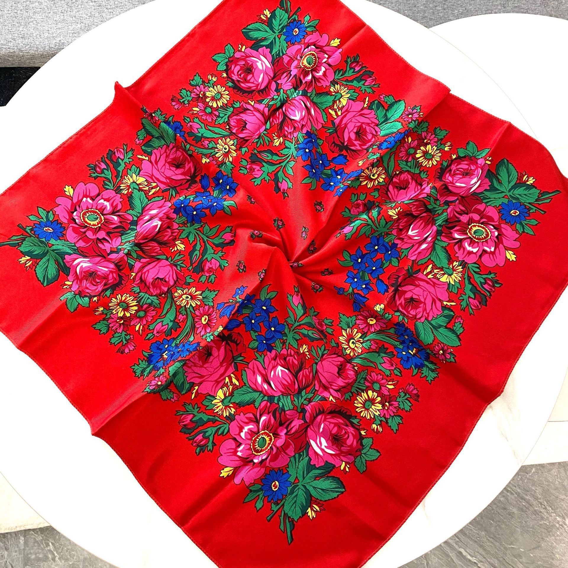 70*70cm Russian Floral Square  - Bandana Cotton reseña y precio