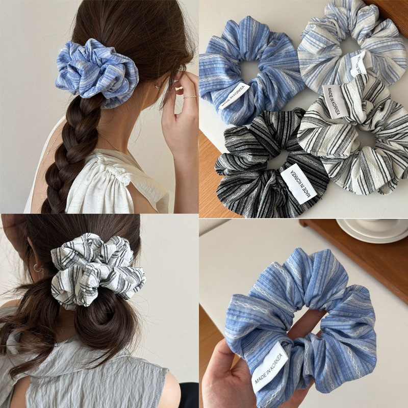 2024 Korea Fashion Stripe Hair - Silk Tie Striped reseña y precio