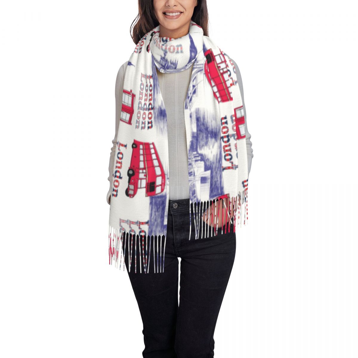 London England Scenes Shawls W - Pashmina Wrap Large reseña y precio
