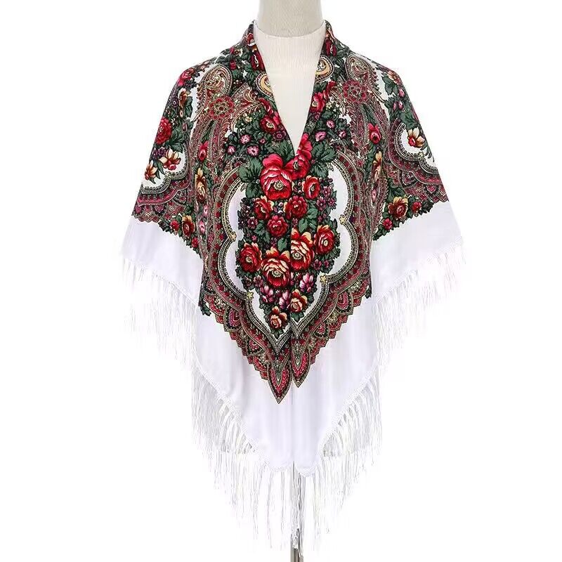 130*130cm Ethnic Printed Squar - Woven Scarf Blanket reseña y precio