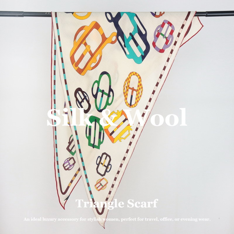 Silk Wool Scarf Large Triangle - Pashmina Wrap Large reseña y precio