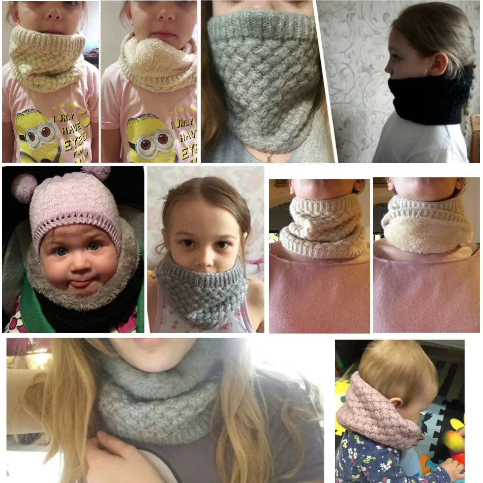 Kids Girls/Boys Winter Knitted - Infinity Scarf Knit reseña y precio