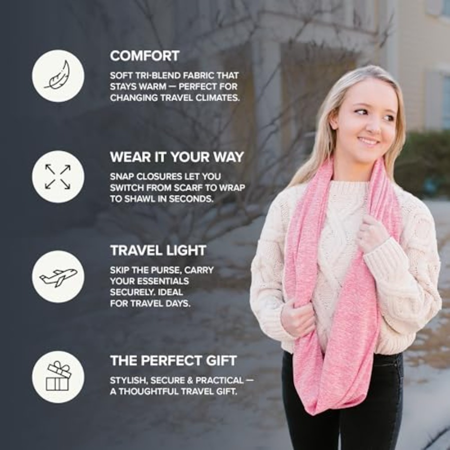 Infinity Travel Scarf Loop wit - Infinity Scarf Knit reseña y precio