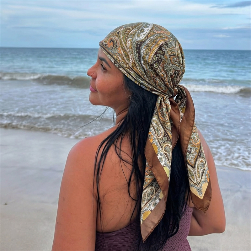 Women Spring Summer Square Sca - Head Wrap Turban reseña y precio