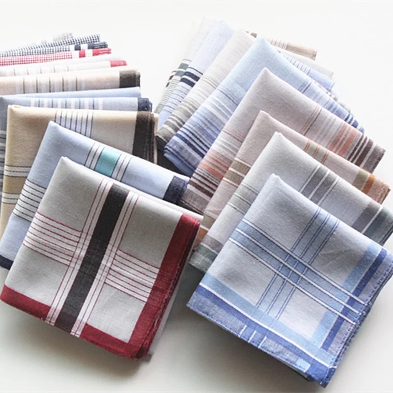 100% Cotton Handkerchief Plaid - Handkerchief Cotton Men reseña y precio