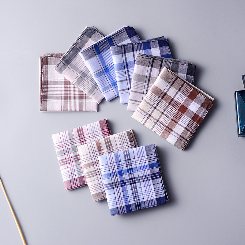 100% Cotton Handkerchief Plaid - Handkerchief Cotton Men reseña y precio