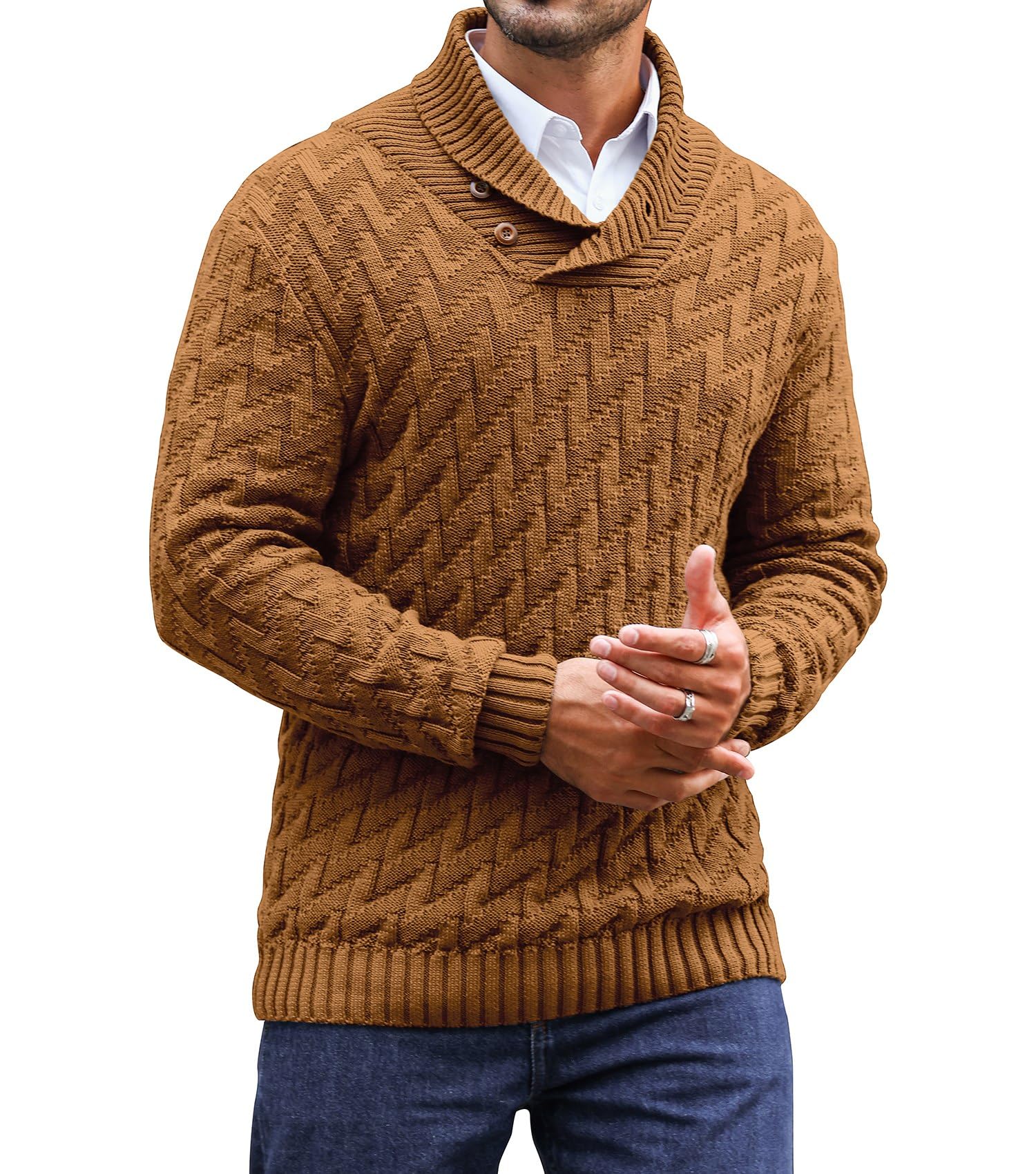 Men's Sweater Spring Shawl Col - Muffler Men Wool reseña y precio