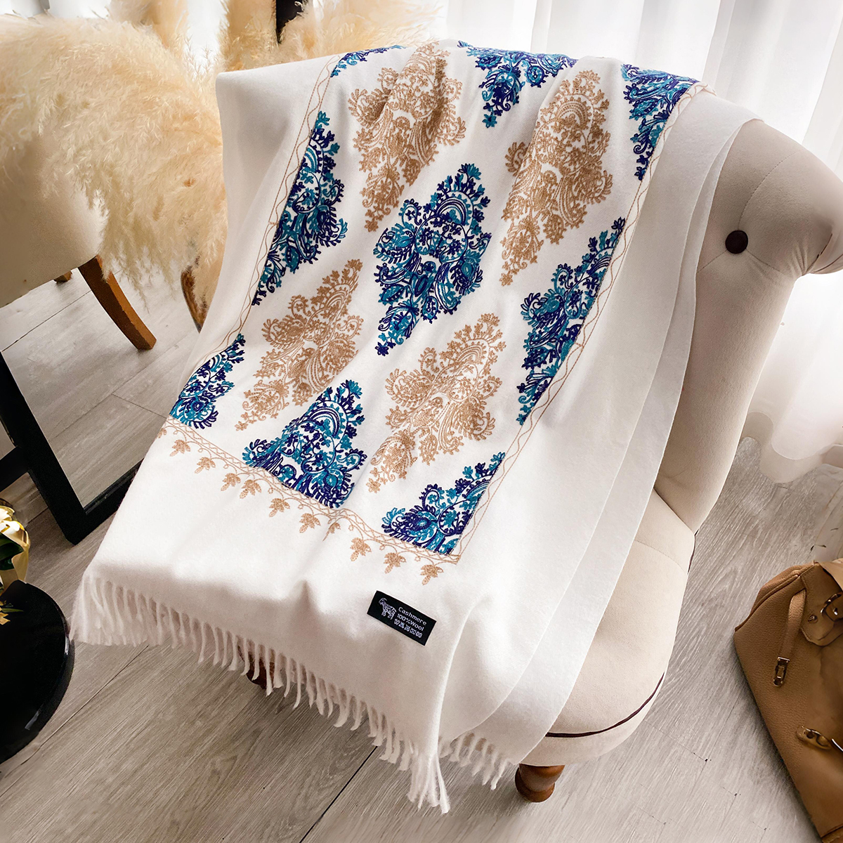 Women Fashion Winter Warm Cash - Woven Scarf Blanket reseña y precio