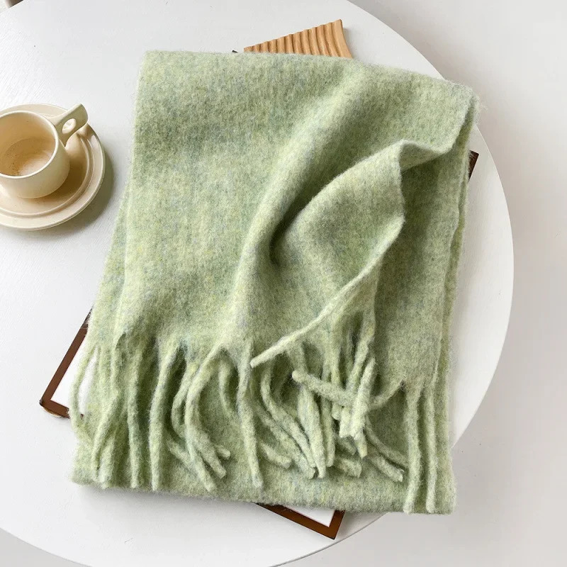 Scarf Lady Autumn Winter Solid - Muffler Men Wool reseña y precio