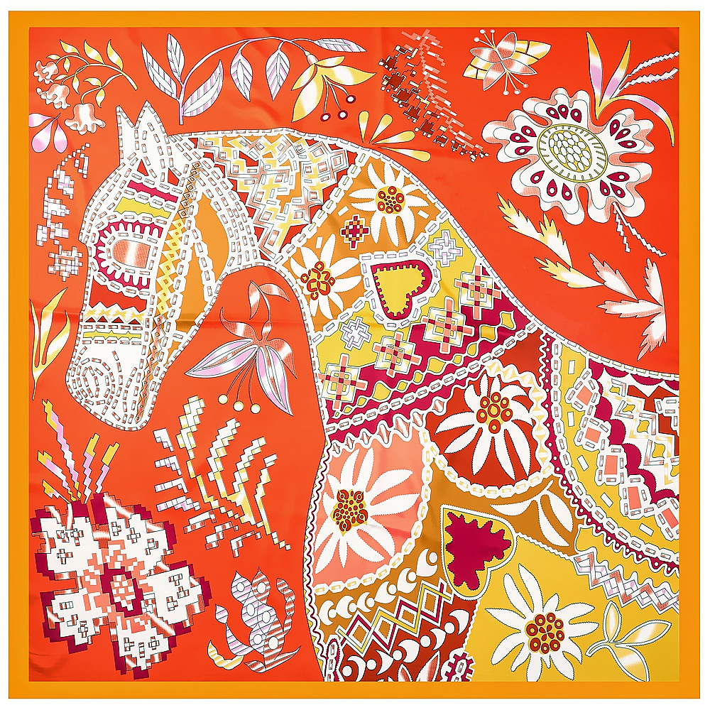 130cm Brand Women Scarves Desi - Silk Neck Scarf reseña y precio