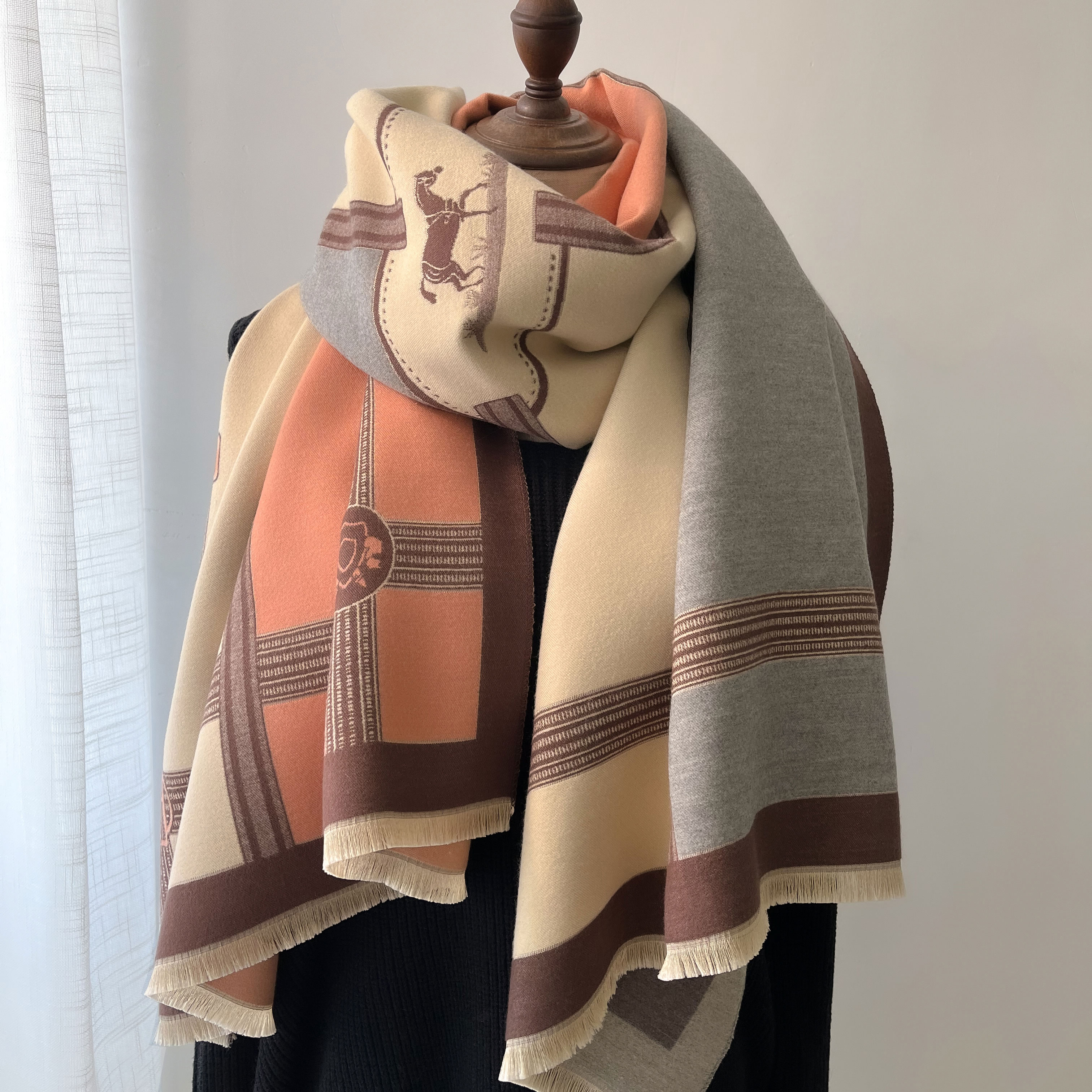 Winter Cashmere Scarf Women Lu - Woven Scarf Blanket reseña y precio