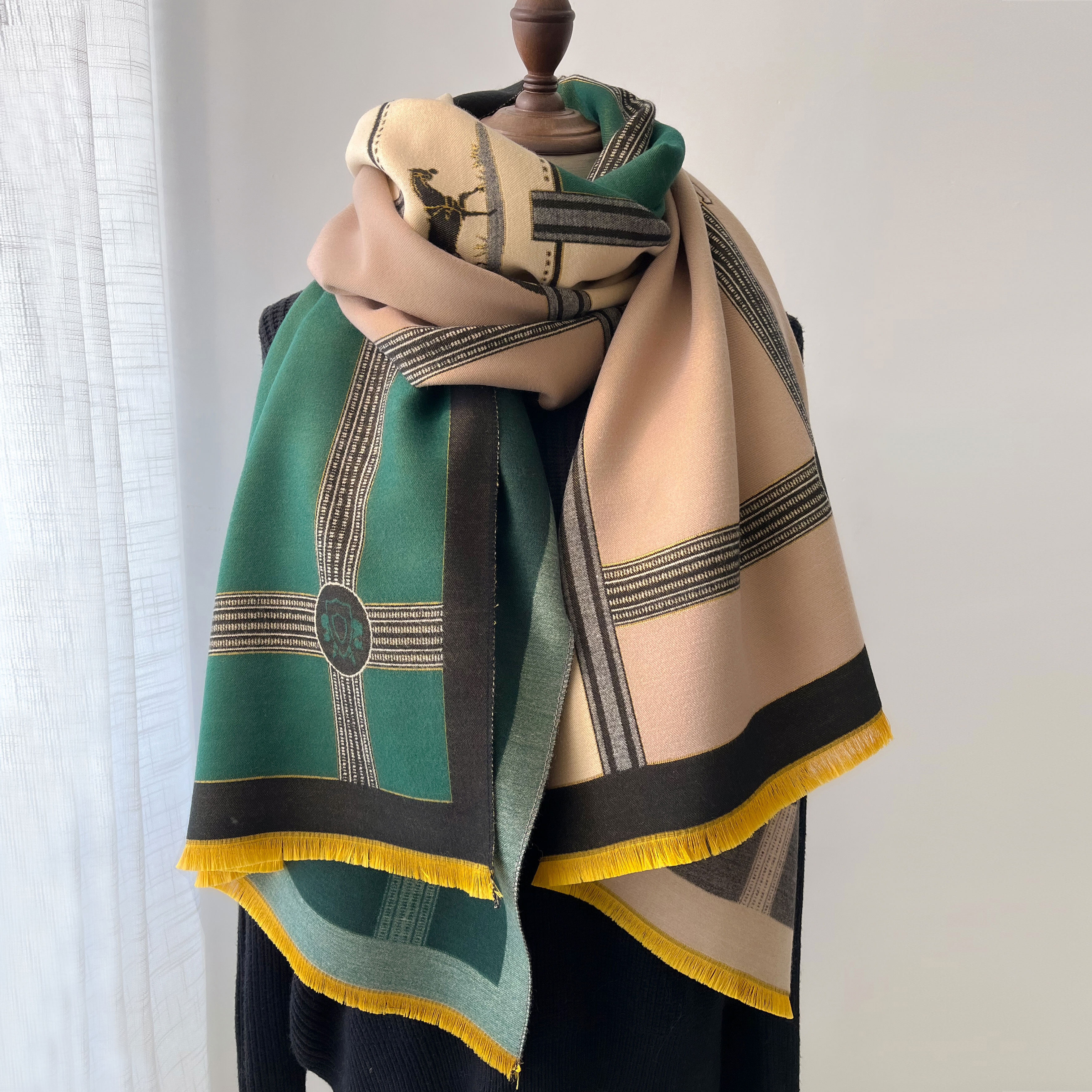 Winter Cashmere Scarf Women Lu - Woven Scarf Blanket reseña y precio