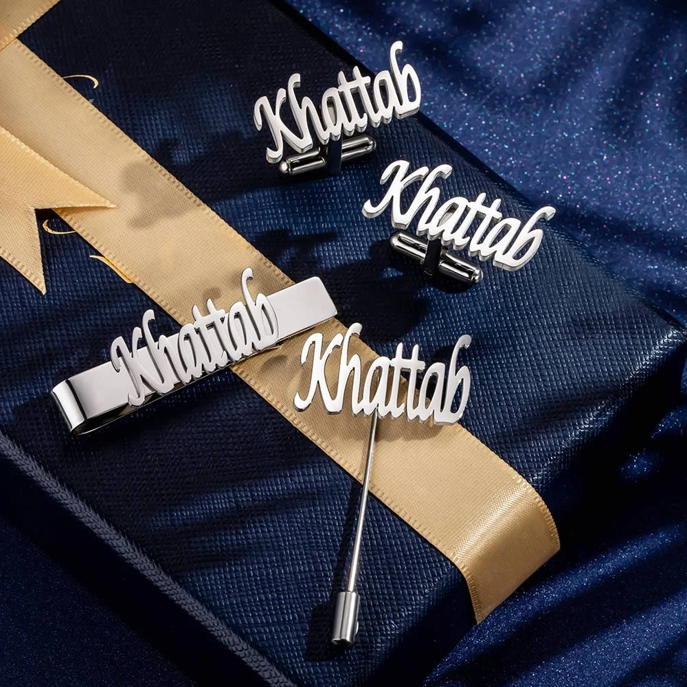 Personalized Cufflinks/Lapel P - Tie Bar Set Gift reseña y precio
