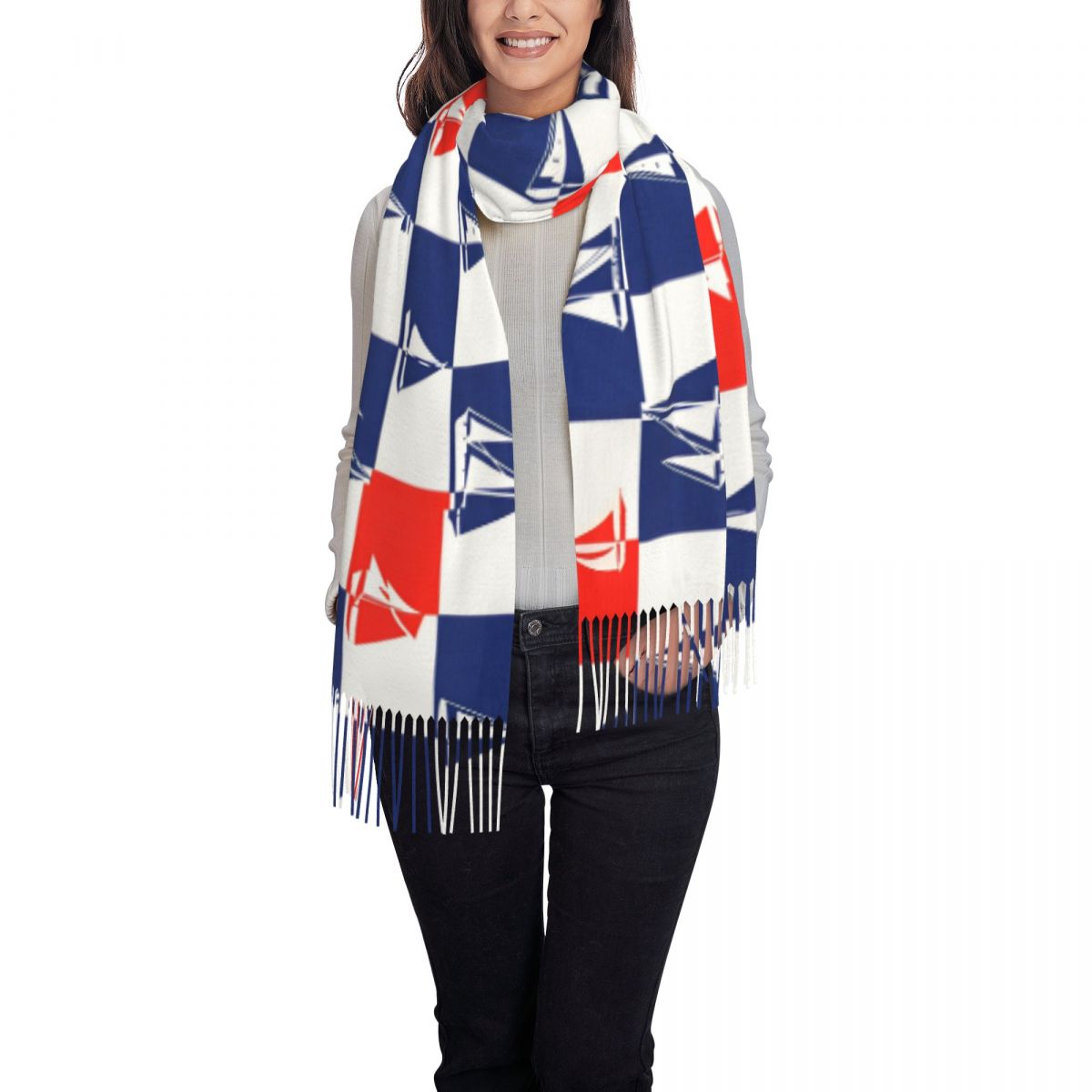 Sailing Ship Ocean Scarf Fall  - Pashmina Wrap Large reseña y precio