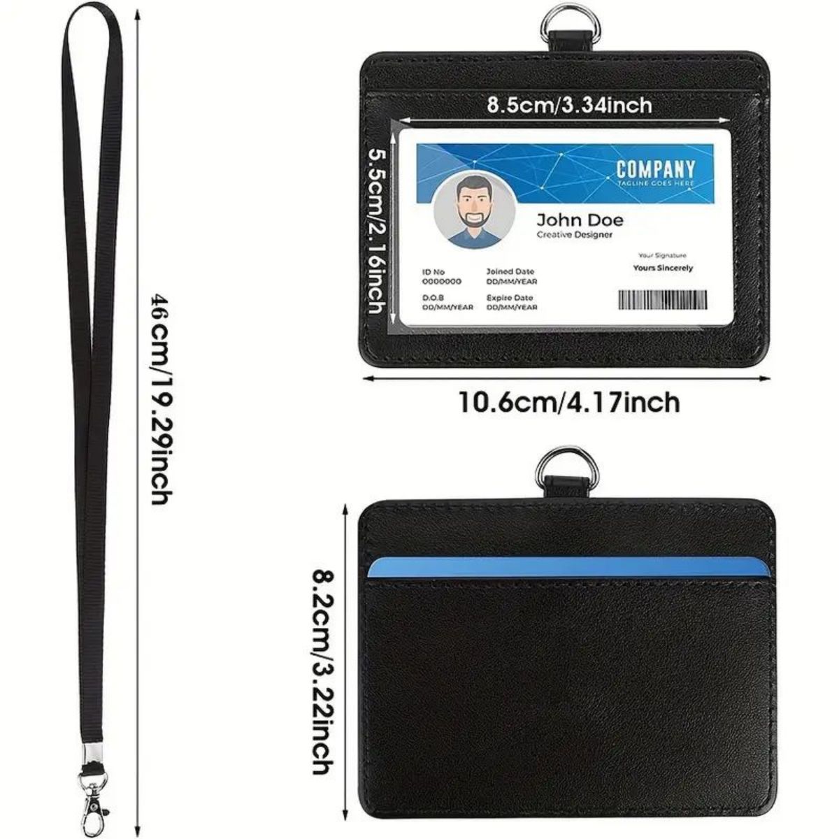 1 pc Horizontal ID badge holde - Lanyard Badge Holder reseña y precio