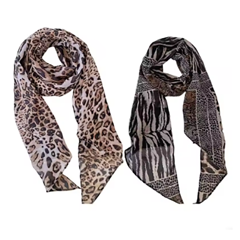 Leopard Small Long Silk Scarf  - Silk Tie Striped reseña y precio