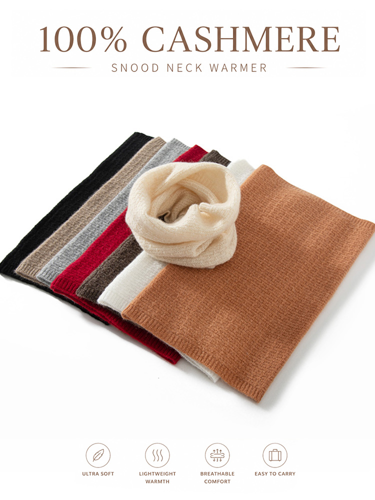 100% Pure Cashmere Waffle Knit - Infinity Scarf Knit reseña y precio
