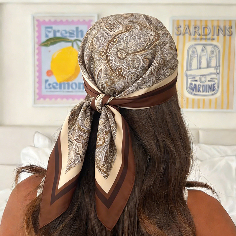 Luxury Women Silk Square Scarf - Face Scarf Mask reseña y precio