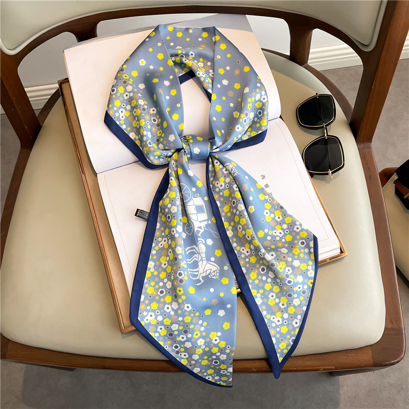 Fashion Print Long Silk Scarf  - Ascot Neck Scarf reseña y precio
