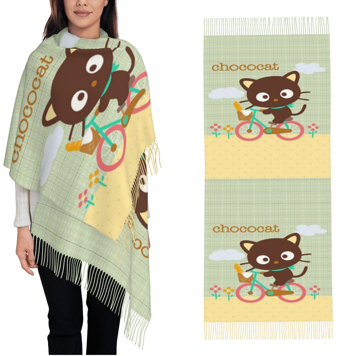 Chococats Kawaii Scarfs for Wo - Pashmina Wrap Large reseña y precio