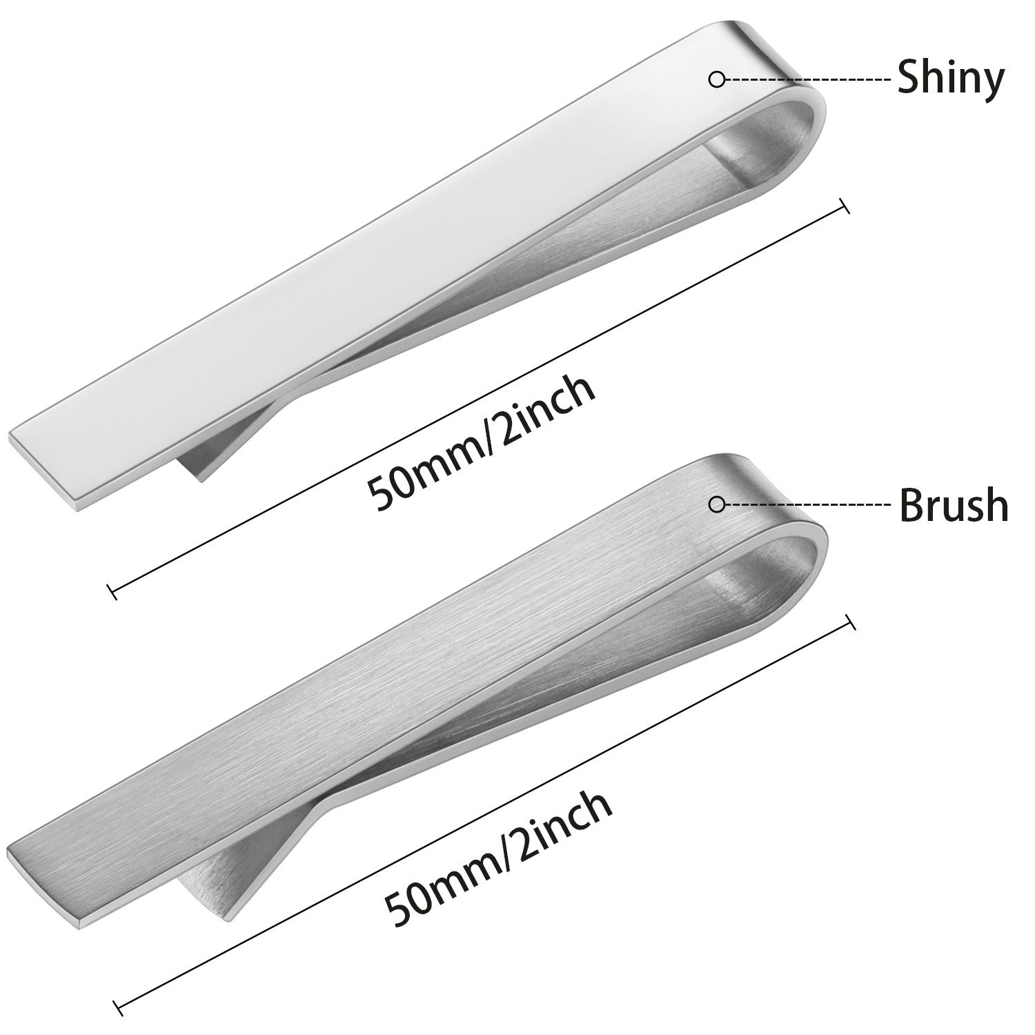 HAWSON 2 in shiny and brushTie - Tie Bar Set Gift reseña y precio