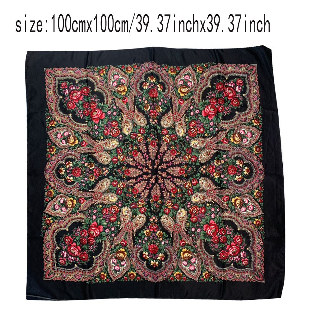 100*100cm Russian Square Scarf - Bandana Cotton reseña y precio