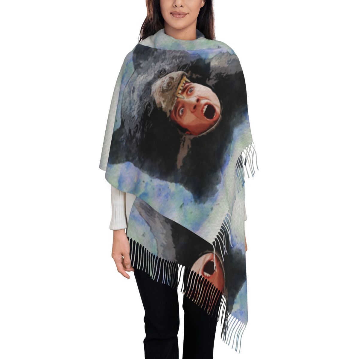 Cage Bear Watercolor Scarf for - Pashmina Wrap Large reseña y precio