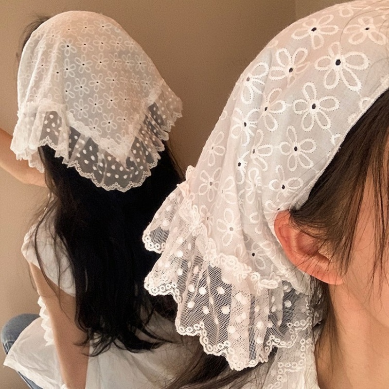 Retro  Lace Triangle Headscarf - Bandana Cotton reseña y precio