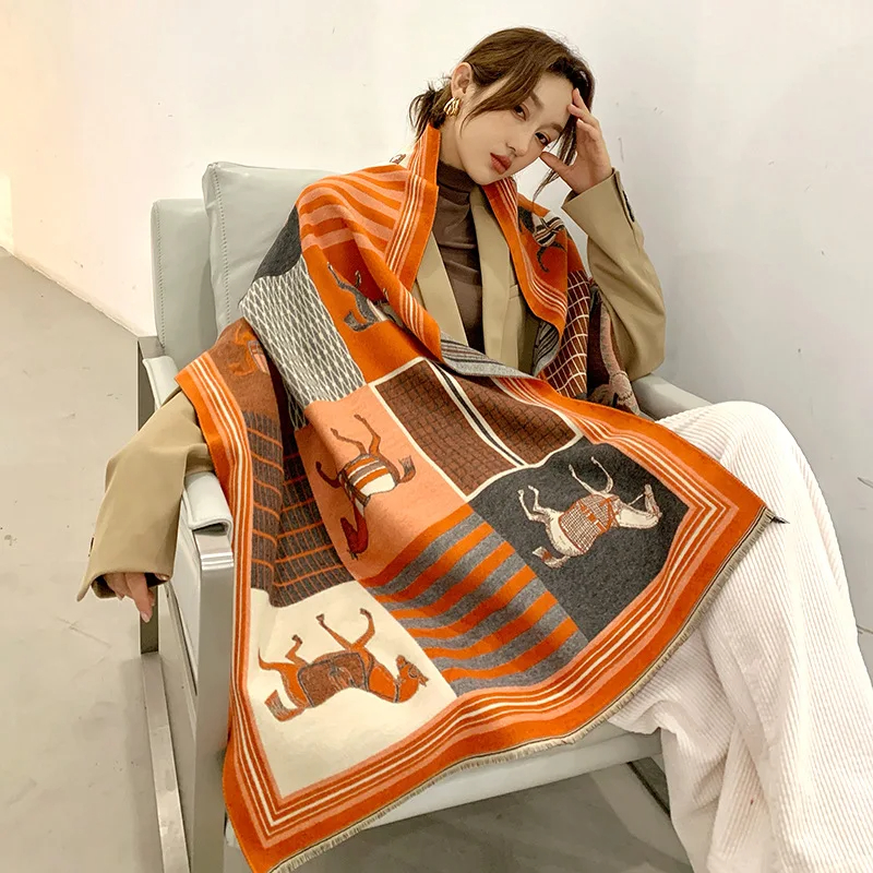 2024 New Luxury Winter Cashmer - Woven Scarf Blanket reseña y precio