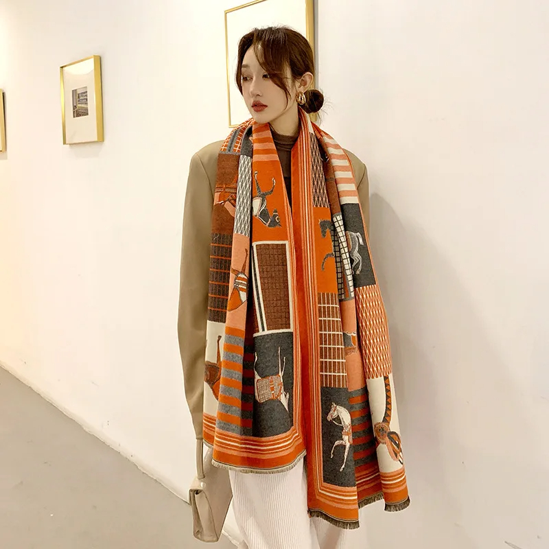 2024 New Luxury Winter Cashmer - Woven Scarf Blanket reseña y precio