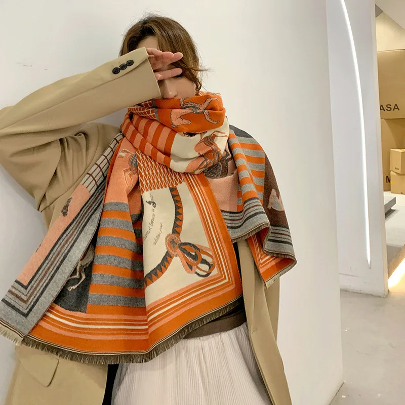 2024 New Luxury Winter Cashmer - Woven Scarf Blanket reseña y precio