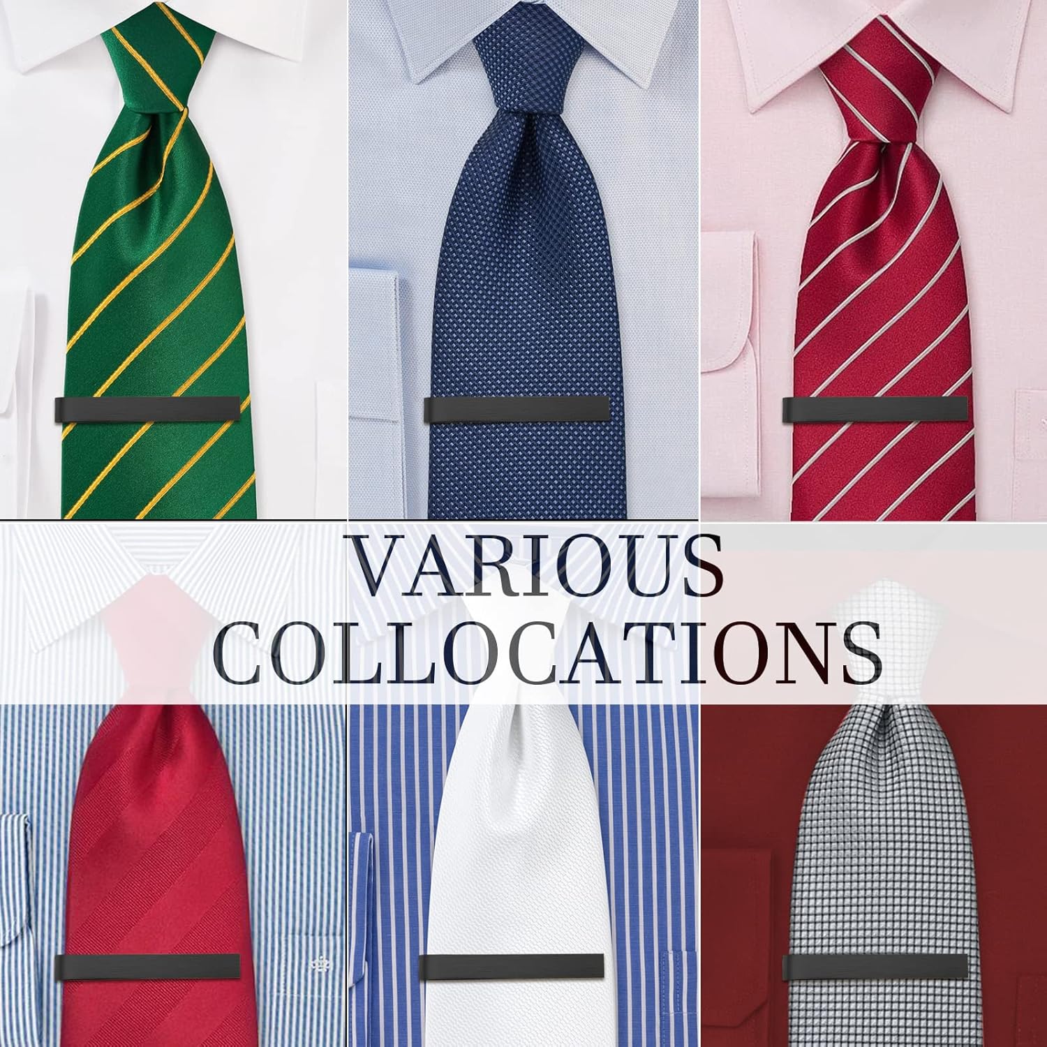 Skinny Tie Clip Bar Set, 2 Inc - Tie Bar Set Gift reseña y precio