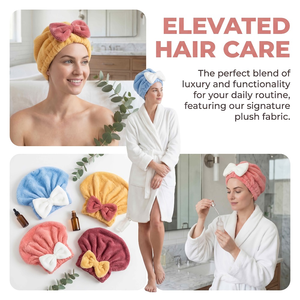 Microfiber Hair Drying Cap, Qu - Head Wrap Turban reseña y precio