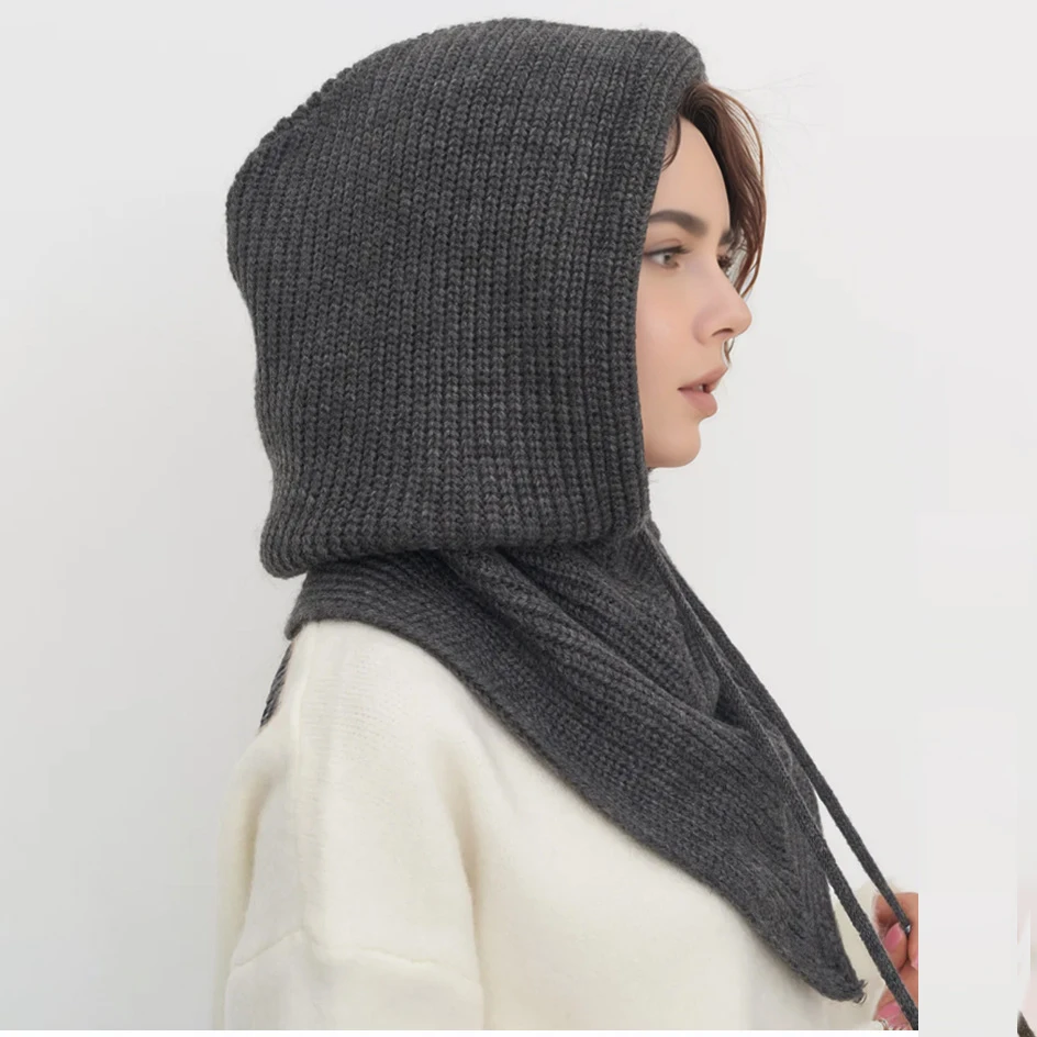 Women's Knitted Beanie Hat wit - Infinity Scarf Knit reseña y precio
