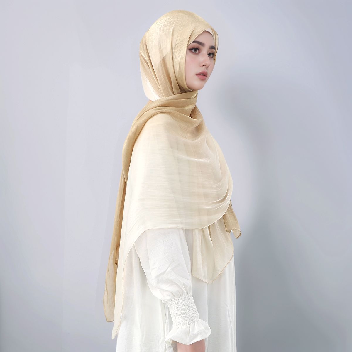 Gradient Twinkle Silk Hijab Sc - Head Wrap Turban reseña y precio