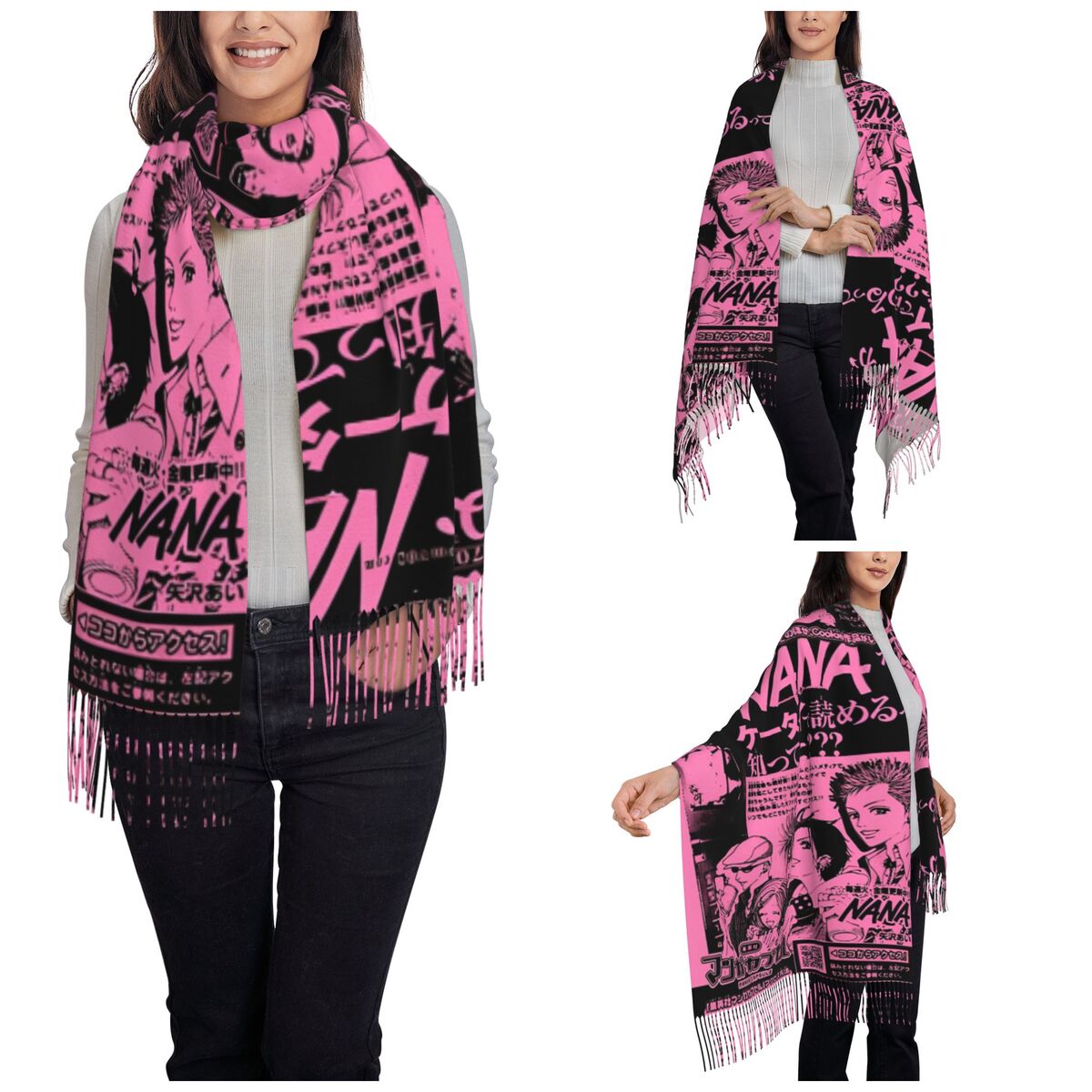 Women's Scarf with Tassel Nana - Pashmina Wrap Large reseña y precio