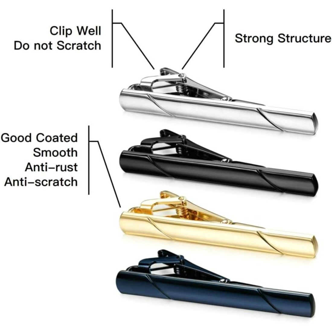 Father's Day Gift Men's Tie Cl - Tie Bar Set Gift reseña y precio