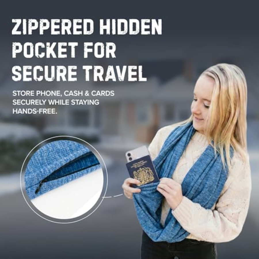 Infinity Travel Scarf Loop wit - Infinity Scarf Knit reseña y precio