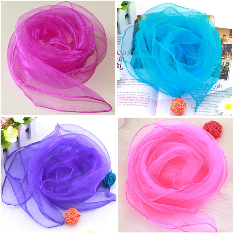 1pc 60x60cm Candy Colors Sheer - Ascot Neck Scarf reseña y precio