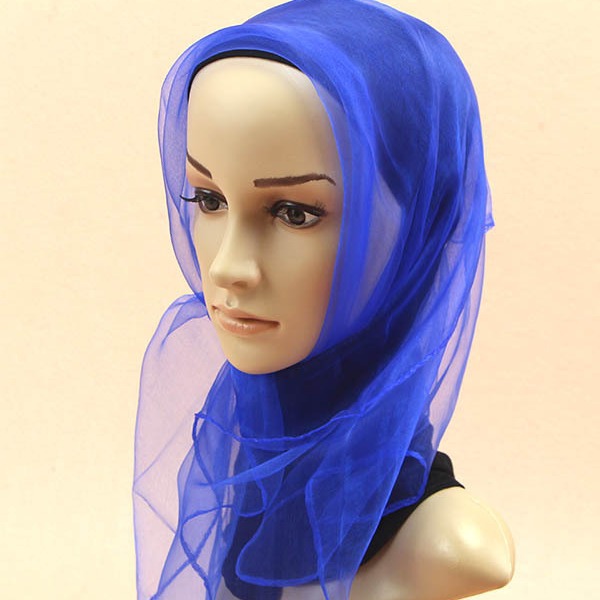 1pc 60x60cm Candy Colors Sheer - Ascot Neck Scarf reseña y precio