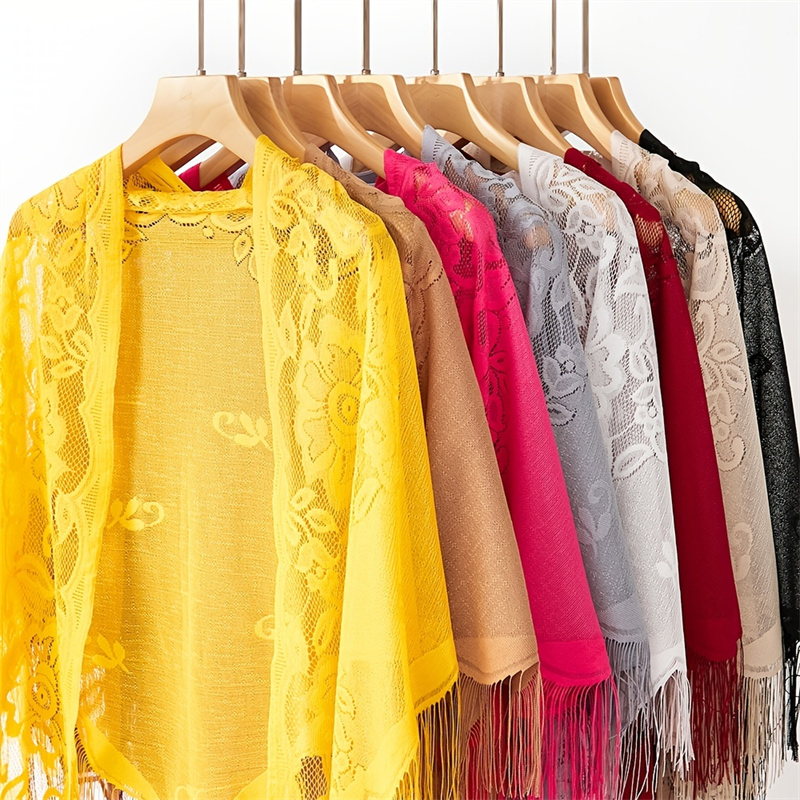 New Embroidery Lace Scarf Shaw - Stole Wedding Shawl reseña y precio