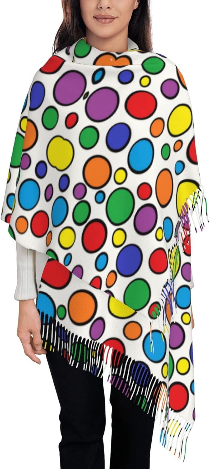Colorful Circles Women's Scarf - Stole Wedding Shawl reseña y precio